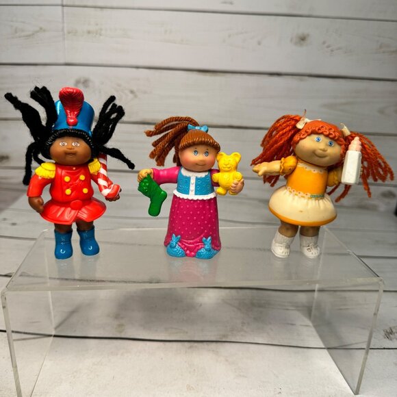 Cabbage Patch Kids McDonalds Toys Lot of 3 Vtg 1992 1993 Figures Yarn Hair - Picture 1 of 11